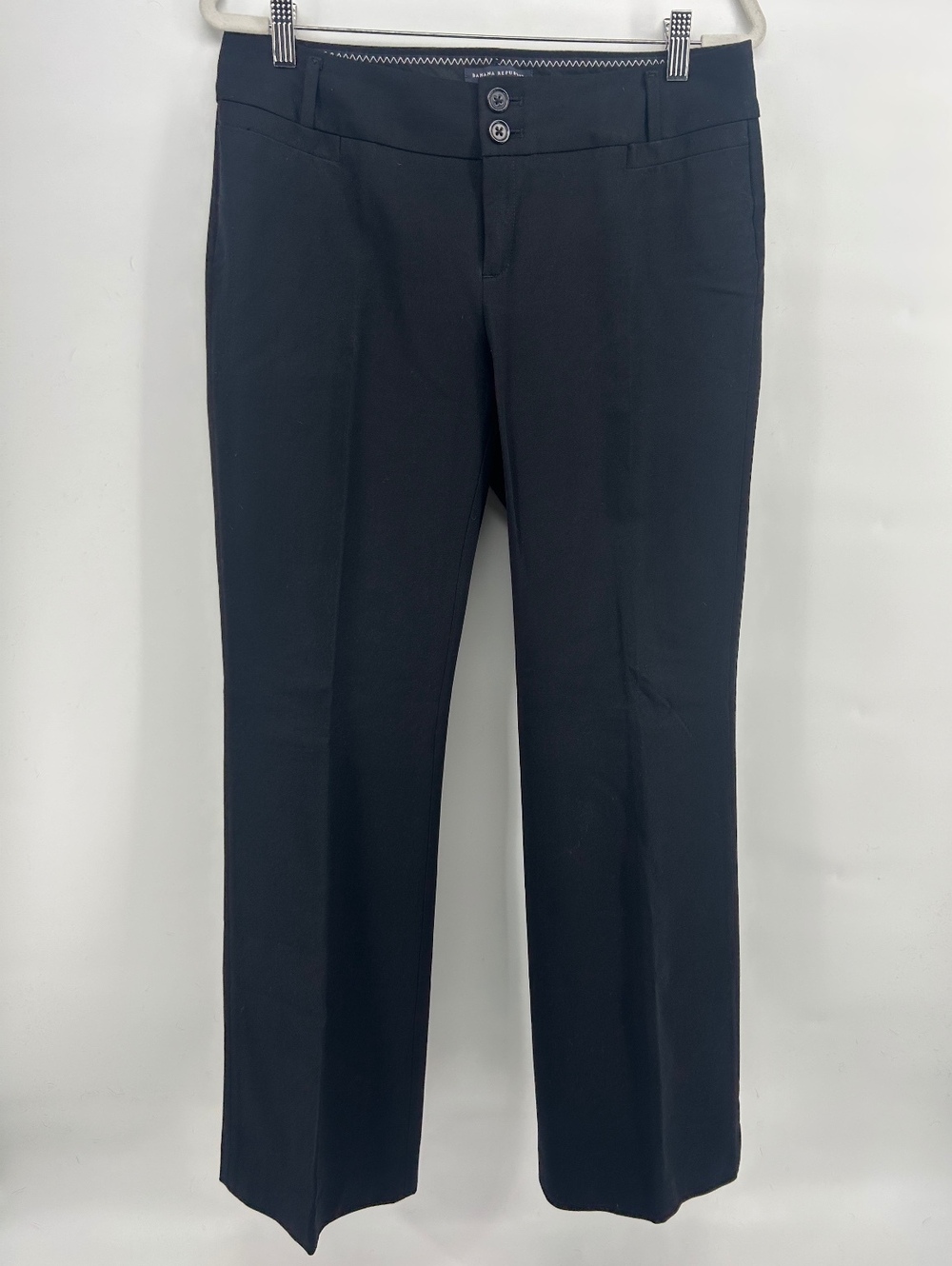Banana Republic Jackson Pants 10 Dark Wash Low Rise Stretch Y2K Straight Leg